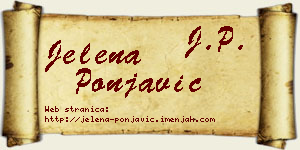 Jelena Ponjavić vizit kartica